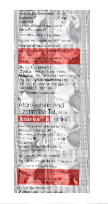 ATORVA 10 Atorvastatin (10mg) + Ezetimibe (10mg) https://medigolife.com/