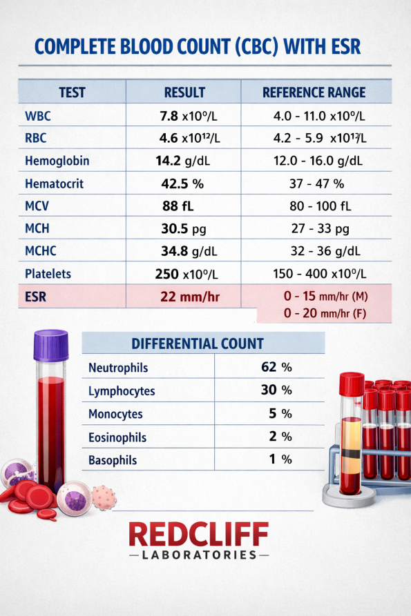 CBC WITH ESR - Redcliff Labs
